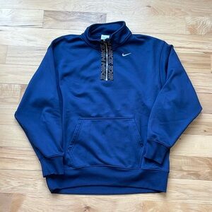 Nike therma-fit navy oversized quarter zip - size XS